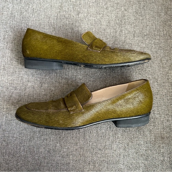 Vintage Chanel olive green pony hair loafers - Picture 4 of 11